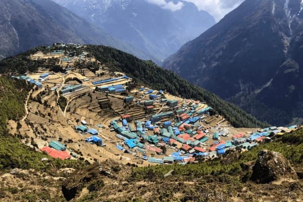 Aerial-view-of-Namche-Bazaar-Nepal
