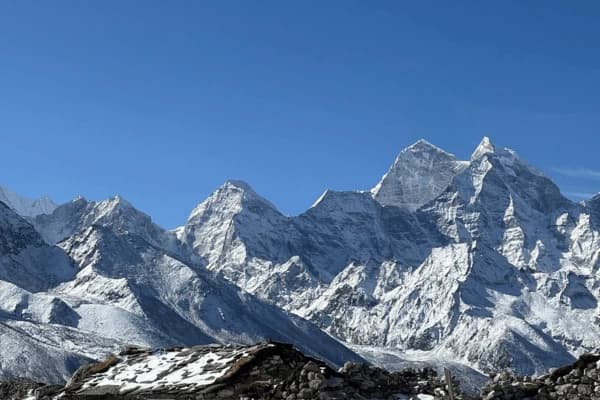 stunning views of snow cover mountains