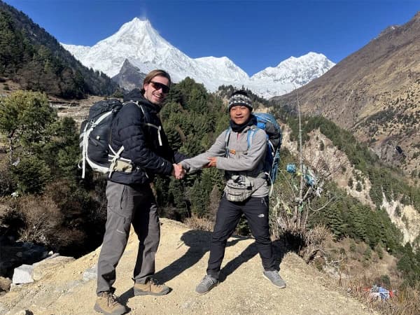 Manaslu Trek View From Lho Village