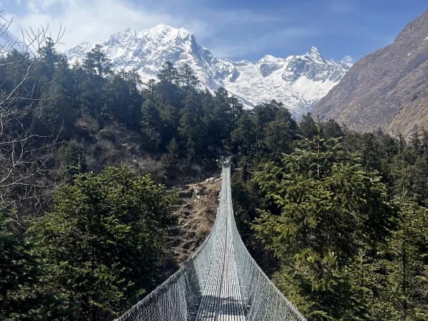 Suspension Bridge On Manaslu Trekking