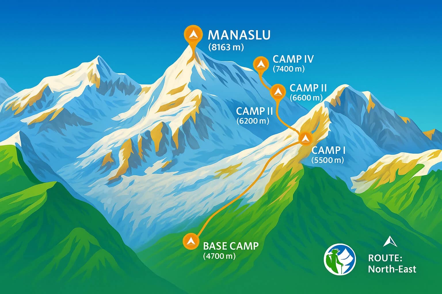 Manaslu Expedition Map