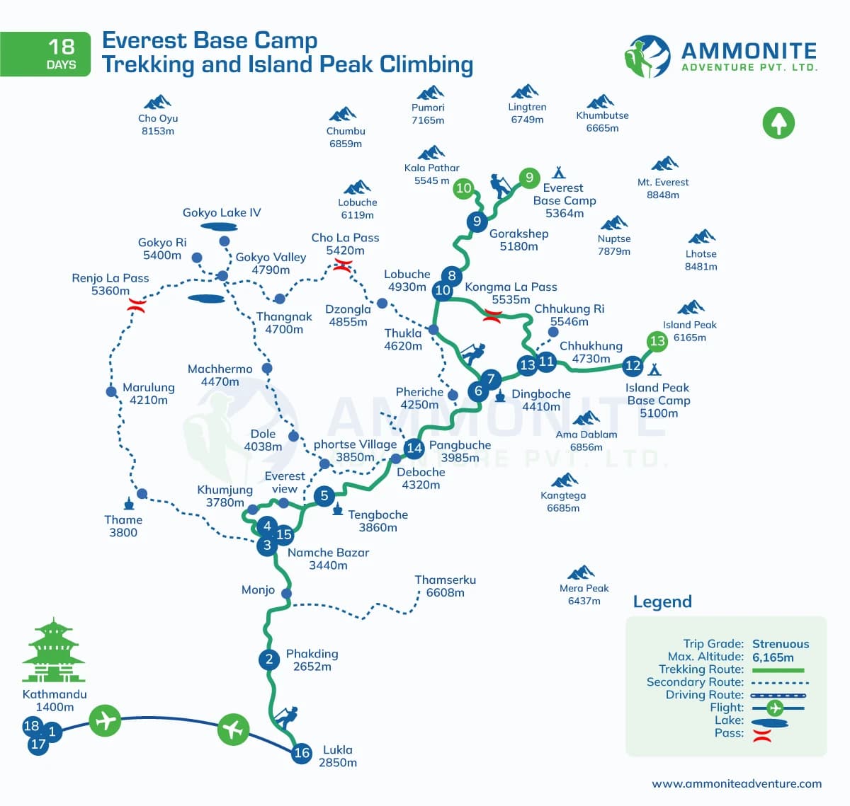 Everest Base Camp Trekking and Island Peak Climbing - 18 Days